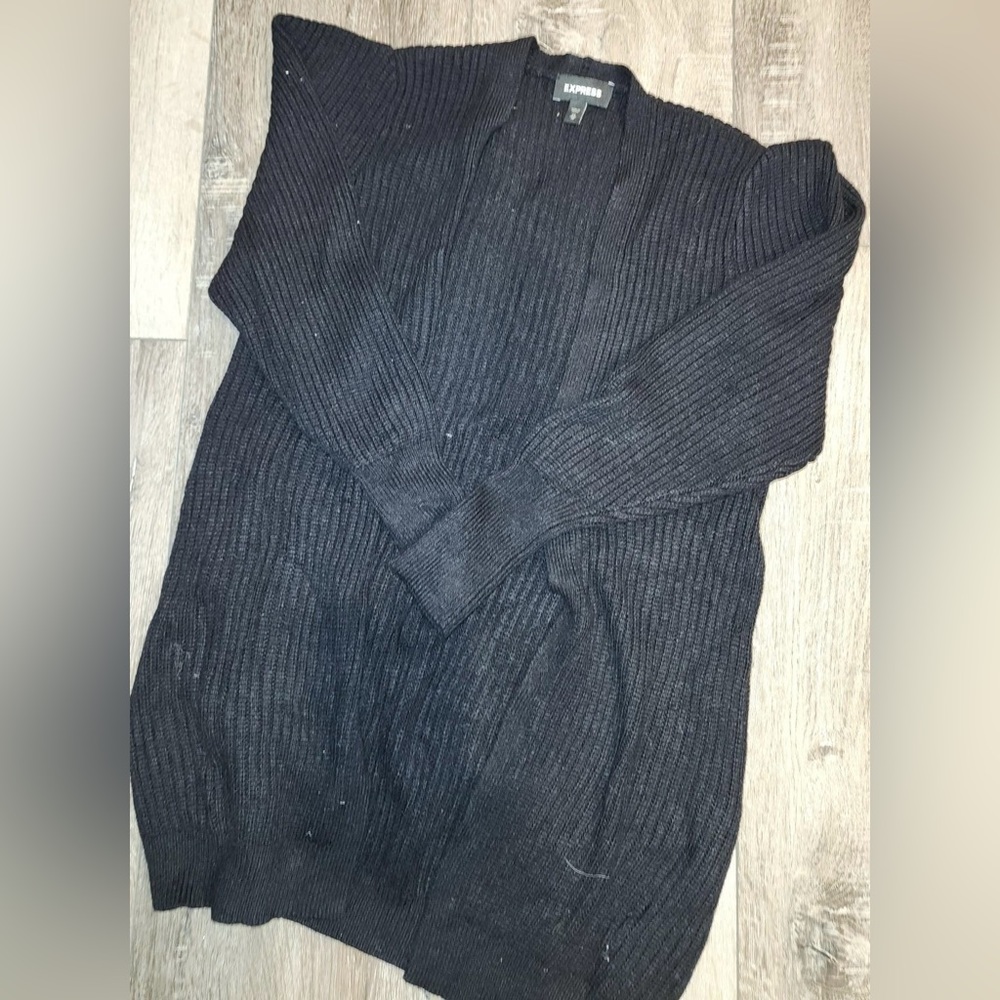 Express Shoulder Pad Open Cardigan Small